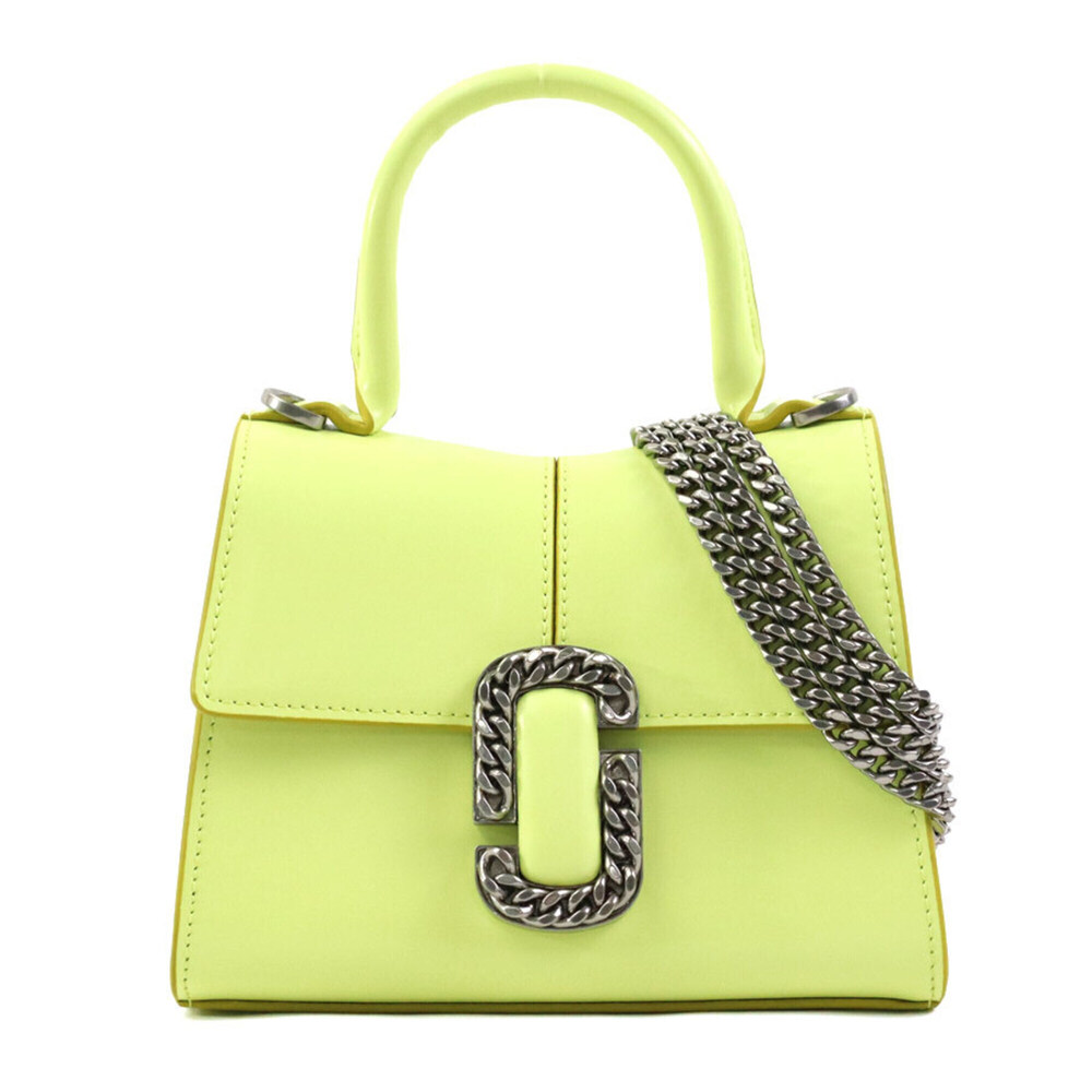 Marc Jacobs MARC JACOBS Shoulder Bag Handbag The Saint Mark Leather Yellow Gr...